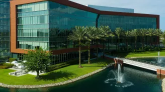 The window side of the AdventHealth Corporate building during the day
