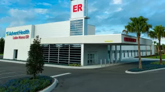 A render of the AdventHealth Lake Nona ER building