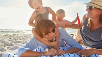 Family on Beach