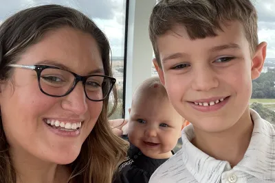 Stephanie Brown During Treatment with Her Children