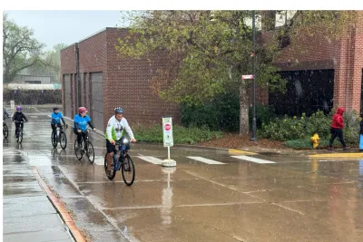Mark Scotch and his group riding to AdventHealth Porter