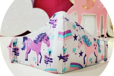 unicorn stitches inc, pink unicorn mask