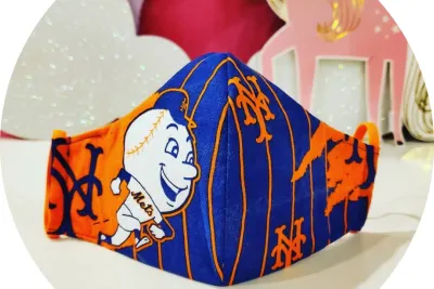 unicorn stitches new york mets mask