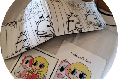 unicorn stitches mask packaging