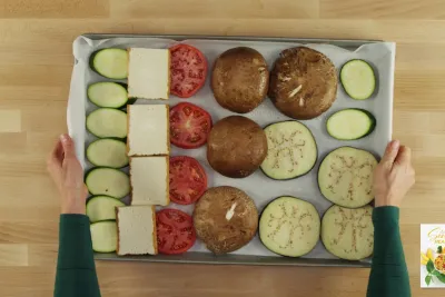 Portobello Eggplant Napoleon from Simply Healthy Cookbook