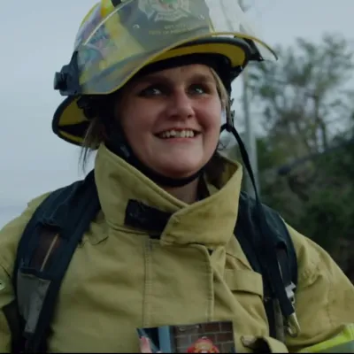 firefighter running a 5K 