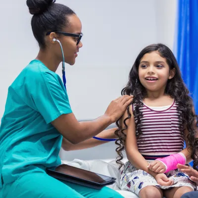 Urgent Care Girl With Nurse