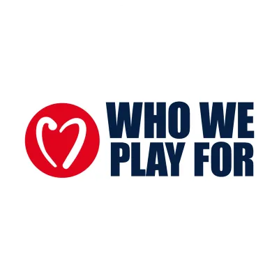 A circle logo of the Who We Play For organization