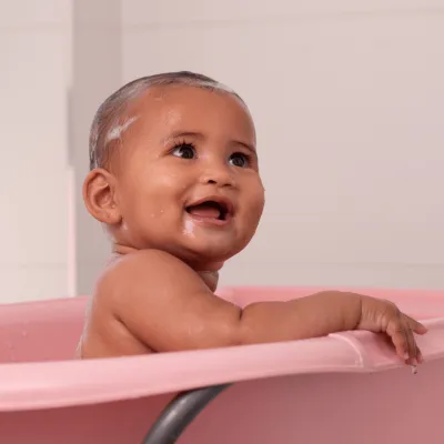 Baby in a bath.