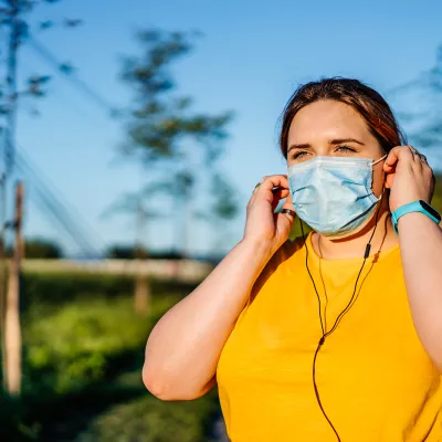 Bariatrics patient going for a run outside