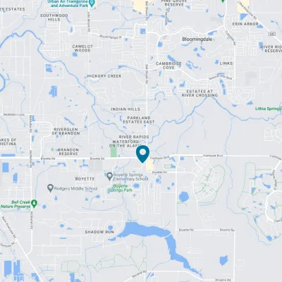 AdventHealth Care Pavilion Bloomingdale's location on a map.