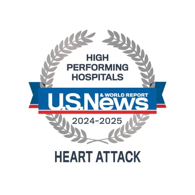 AdventHealth Orlando is recognized by U.S. News & World Report as a nationally rated leader in Heart Attack..