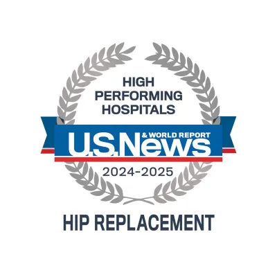 AdventHealth Orlando is recognized by U.S. News & World Report as a nationally rated leader in Hip Replacement.