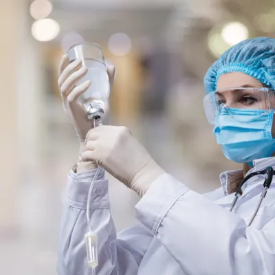 Researcher Preparing Infusion