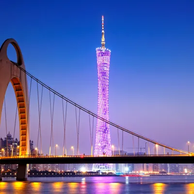 Image of a bridge and a skyscraper