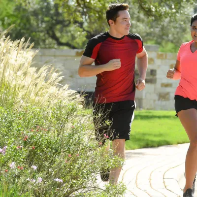A couple on a run