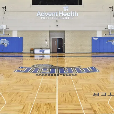 The AdventHealth Orlando Magic practice facility.