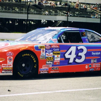 Former John Andretti's race car on the track