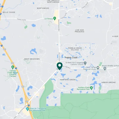 AdventHealth Imaging Center New Tampa location on a map.