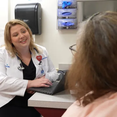 Receiving care at the Trina Hidalgo Heart Care Center