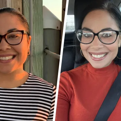 Karla Quintana before and after bariatric surgery photos.