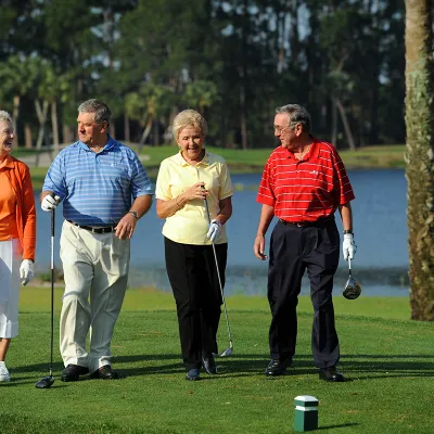 Group of friends on a golf course