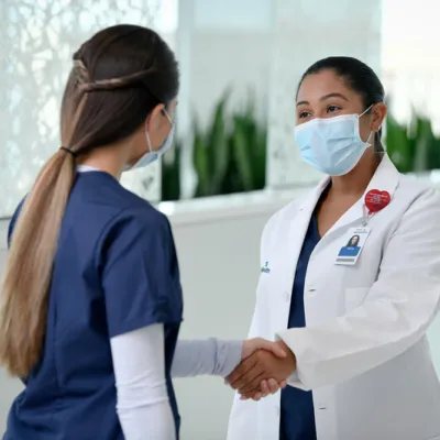 Nurse with physician