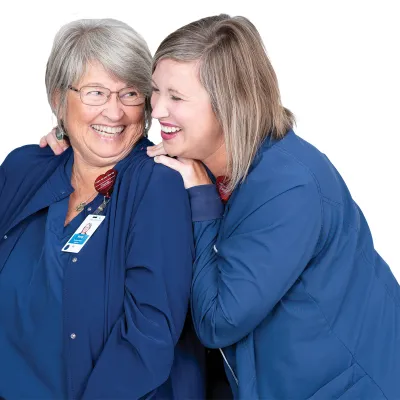 Nurse Sandy Barton with her daughter Sarah Durden