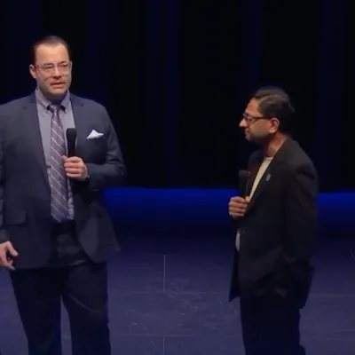 Mark Metivier and Dr. Bobby on stage