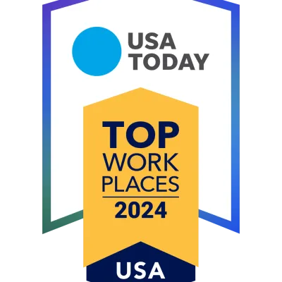 USA Today Top Workplaces for 2024 award logo.