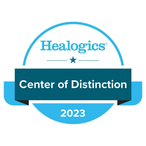 2023 Healogics® Center of Distinction for Wound Care badge.