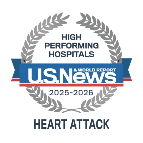 AdventHealth Orlando is recognized by U.S. News & World Report as a high performing hospital.