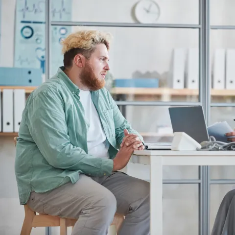 A Physician Speaks with a Concerned Patient about His Health