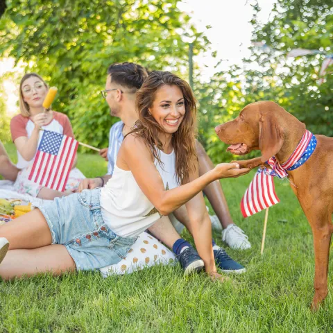Family enjoy 4th of July