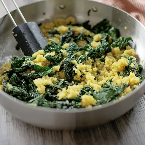 Sautéed Spinach with Cannellini Beans