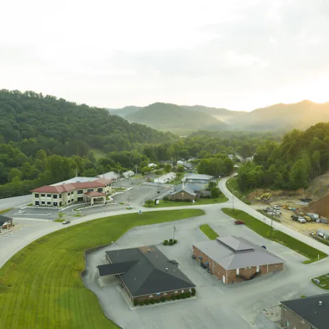 An arial shot of AdventHealth Manchester.