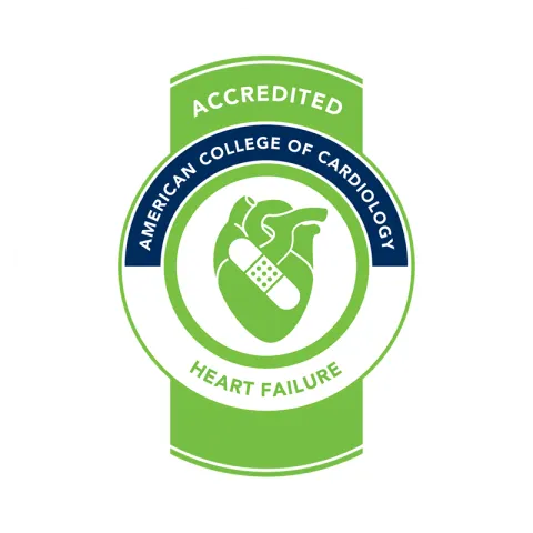 AdventHealth is an accredited organization for Heart Failure by The American College of Cardiology