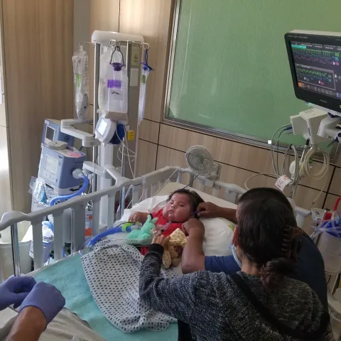 AdventHealth pediatric patient getting hearing aid