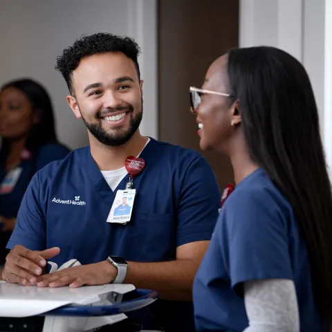 AdventHealth Nurses Talking Together Smiling