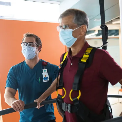 Inpatient rehab with masks