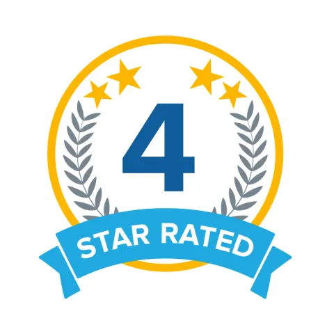 CMS 4-Star Rated Badge.