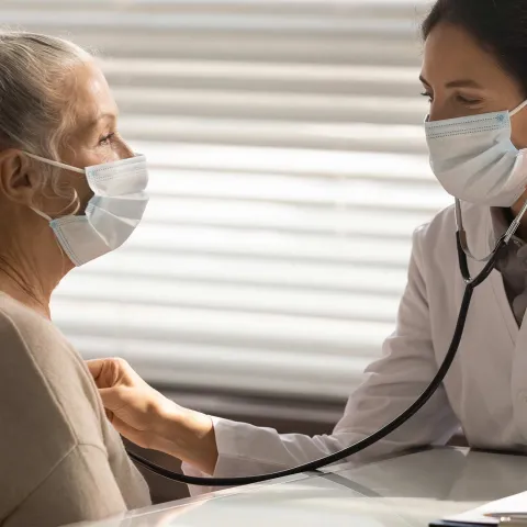 Female Doctor with Female Patient Masks