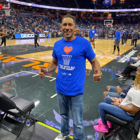 Vinny Tapia at the Orlando Magic game.