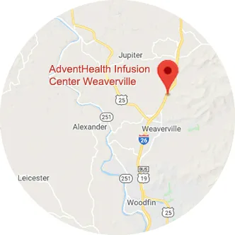 location pointer for AdventHealth Infusion Center Weaverville