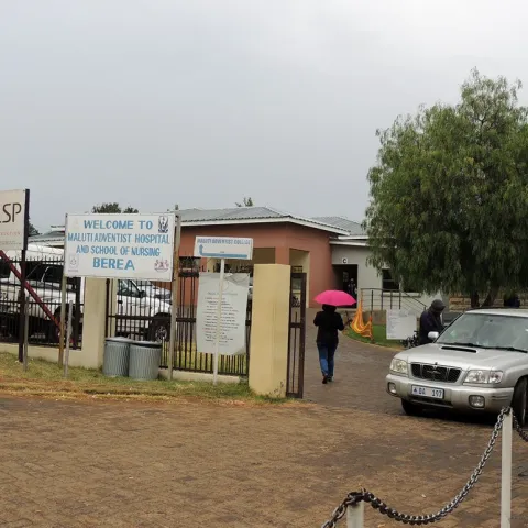 front of Maluti Adventist Hospital