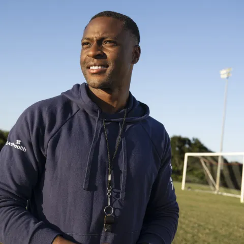 Soccer Coach on the soccer field.
