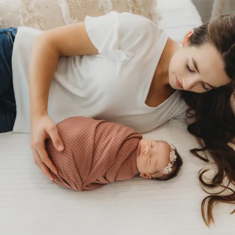 Kristin and her baby