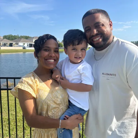 Photo of Micah and his parents, William and Mary