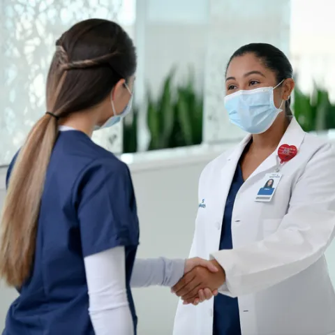 Nurse with physician