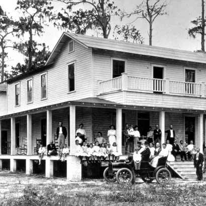 Photograph of the original AdventHealth Sanitarium facility